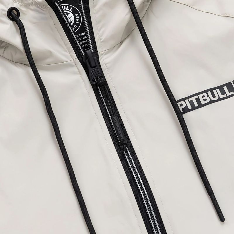 Куртка чоловіча Pitbull Athletic Logo Nylon Hooded light sand 7