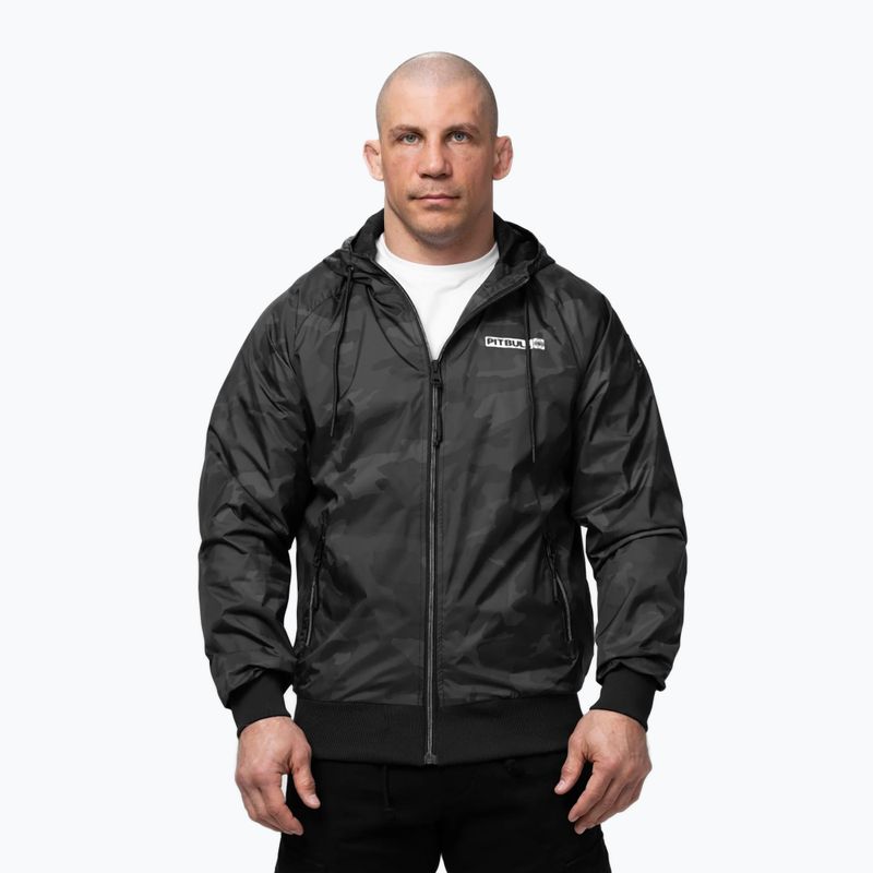 Куртка чоловіча Pitbull Athletic Logo Nylon Hooded black 4