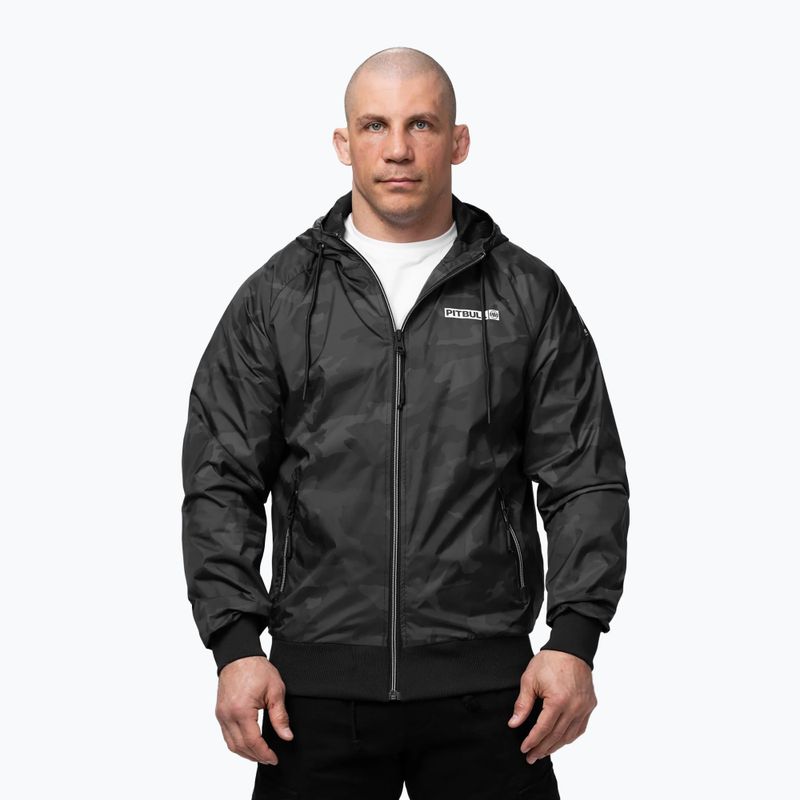 Куртка чоловіча Pitbull Athletic Logo Nylon Hooded black 5