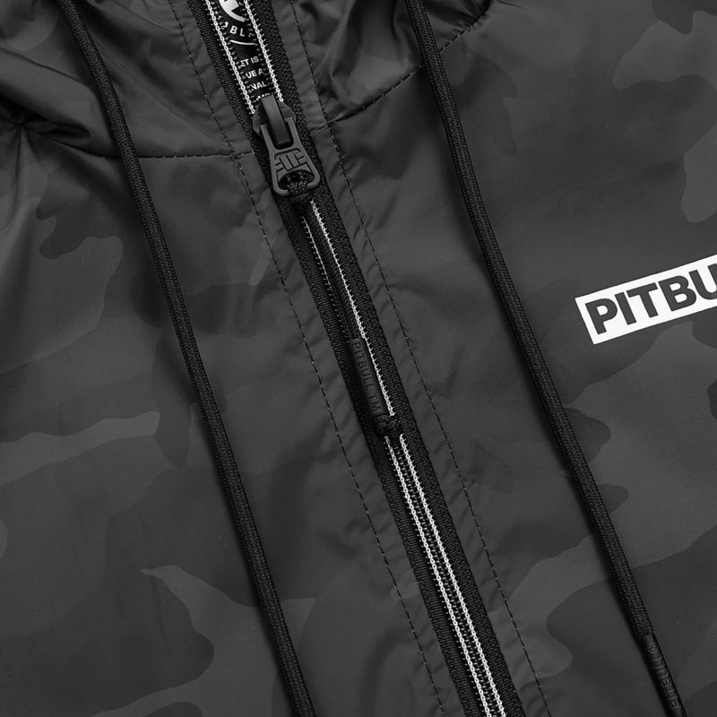 Куртка чоловіча Pitbull Athletic Logo Nylon Hooded black 8