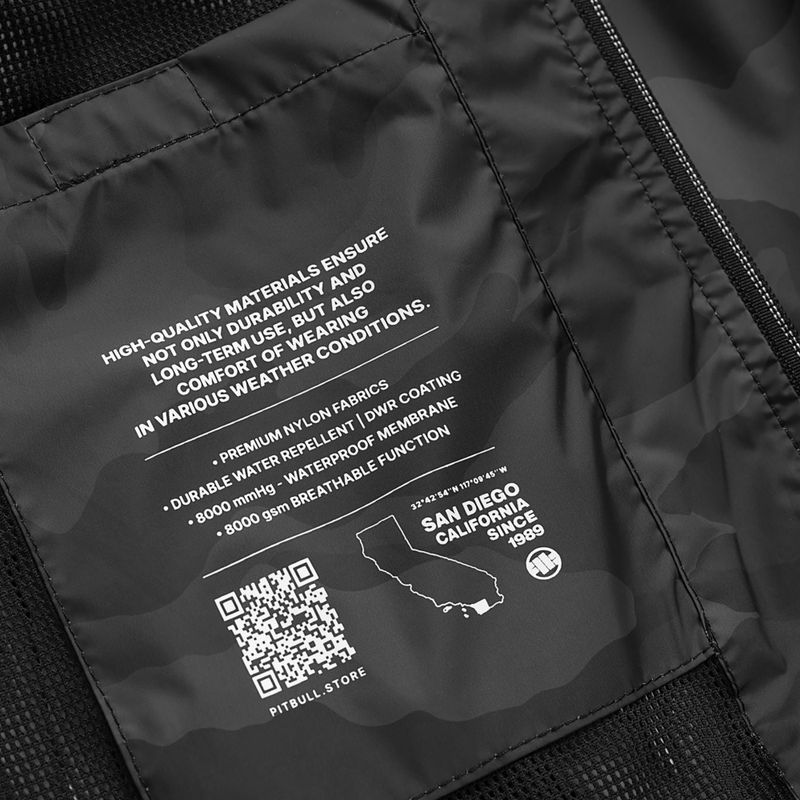 Куртка чоловіча Pitbull Athletic Logo Nylon Hooded black 14