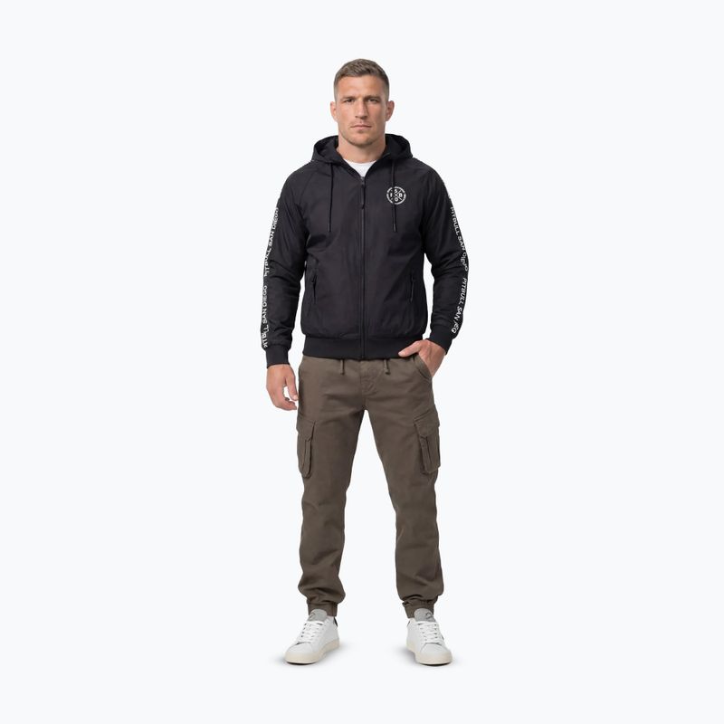 Куртка чоловіча Pitbull Athletic Tape Nylon Hooded black 2