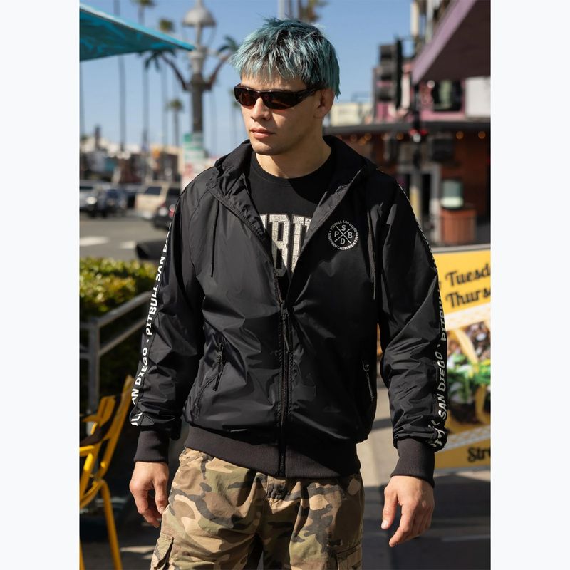 Куртка чоловіча Pitbull Athletic Tape Nylon Hooded black 9
