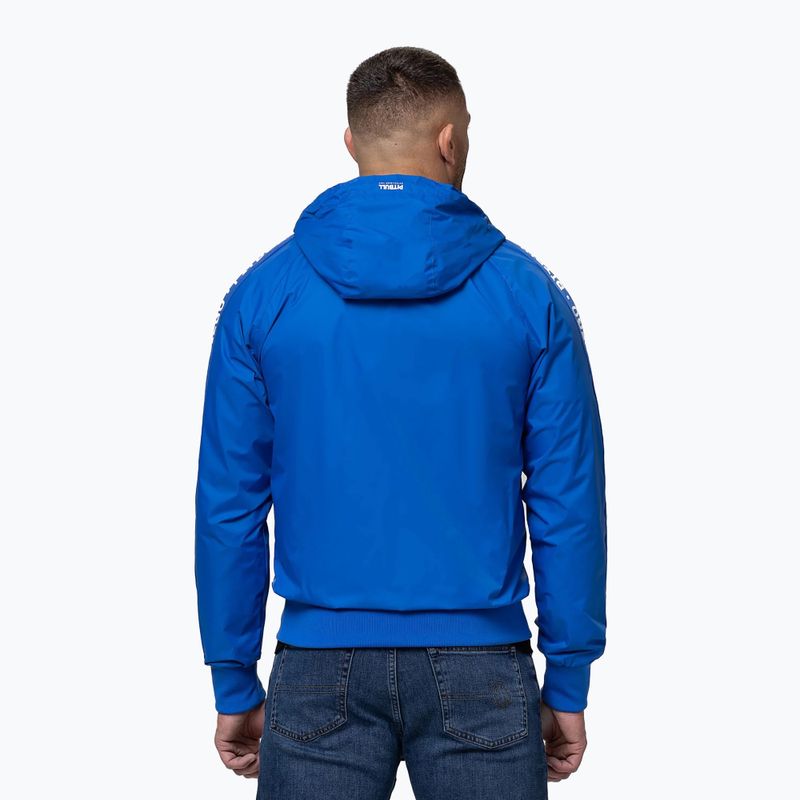 Куртка чоловіча Pitbull Athletic Tape Nylon Hooded electric blue 3