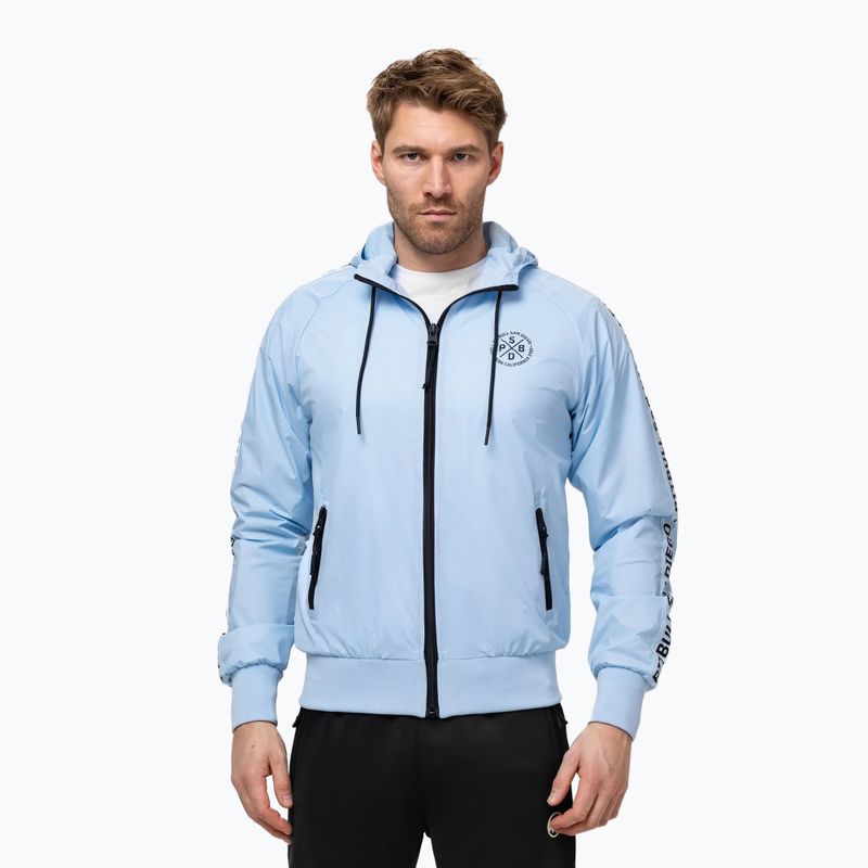 Куртка чоловіча Pitbull Athletic Tape Nylon Hooded light blue 4