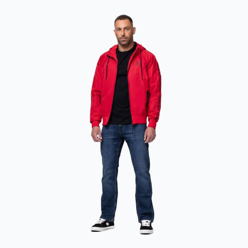 Куртка чоловіча Pitbull Athletic Tape Nylon Hooded red 2