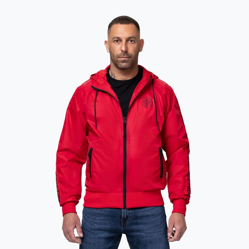 Куртка чоловіча Pitbull Athletic Tape Nylon Hooded red 5
