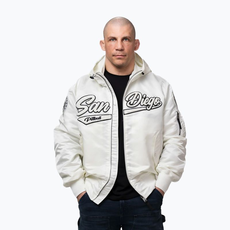 Куртка чоловіча Pitbull Aero Flight Hooded off white
