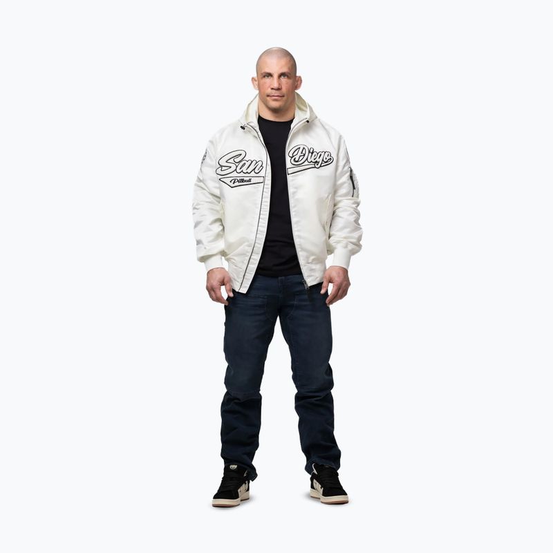 Куртка чоловіча Pitbull Aero Flight Hooded off white 2