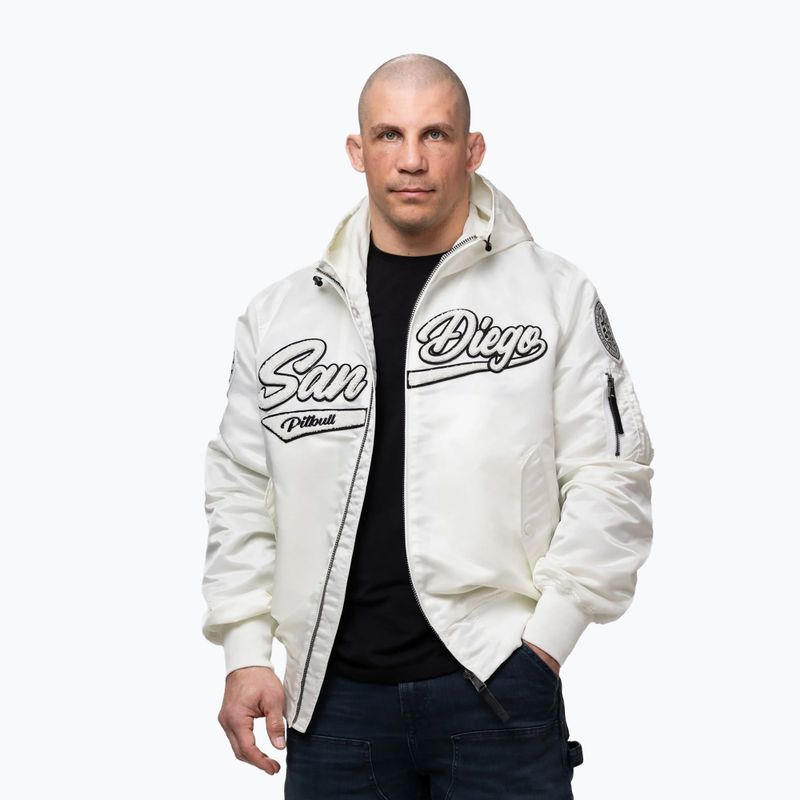 Куртка чоловіча Pitbull Aero Flight Hooded off white 4