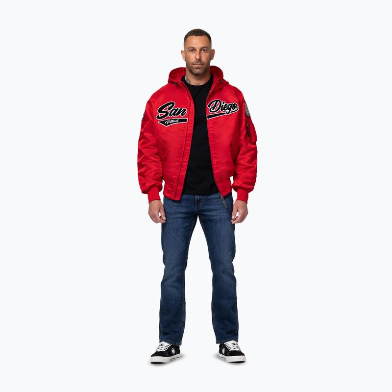 Куртка чоловіча Pitbull Aero Flight Hooded fluo/red 2