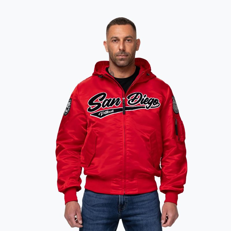 Куртка чоловіча Pitbull Aero Flight Hooded fluo/red 4