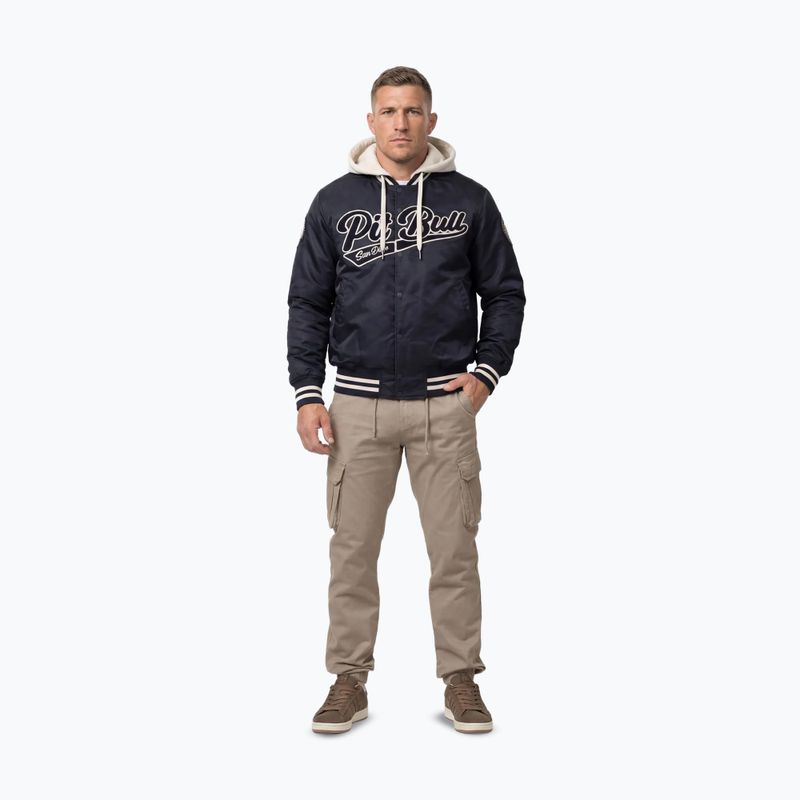 Куртка чоловіча Pitbull Mason San Diego Baseball Hooded dark navy/beige 3