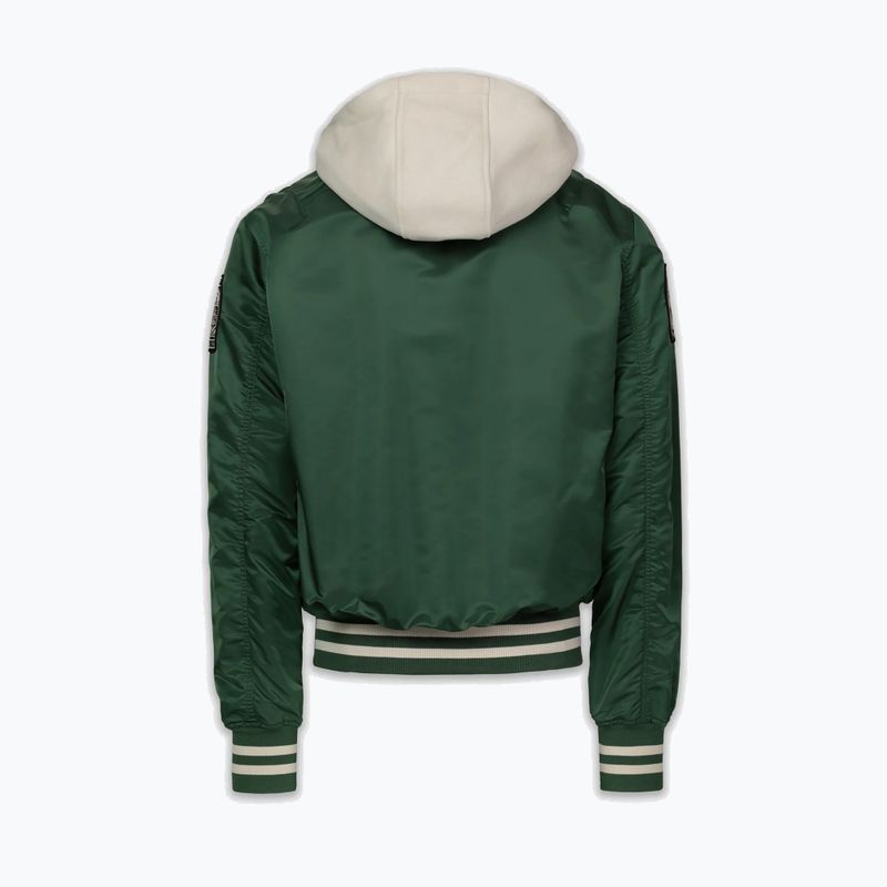 Куртка чоловіча Pitbull Mason San Diego Baseball Hooded bottle green/beige 5
