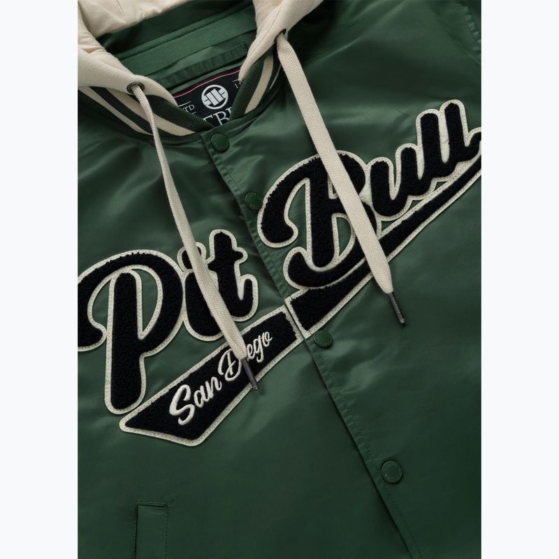 Куртка чоловіча Pitbull Mason San Diego Baseball Hooded bottle green/beige 6