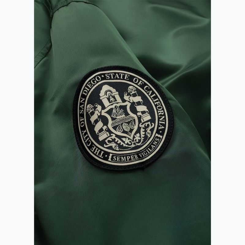 Куртка чоловіча Pitbull Mason San Diego Baseball Hooded bottle green/beige 7
