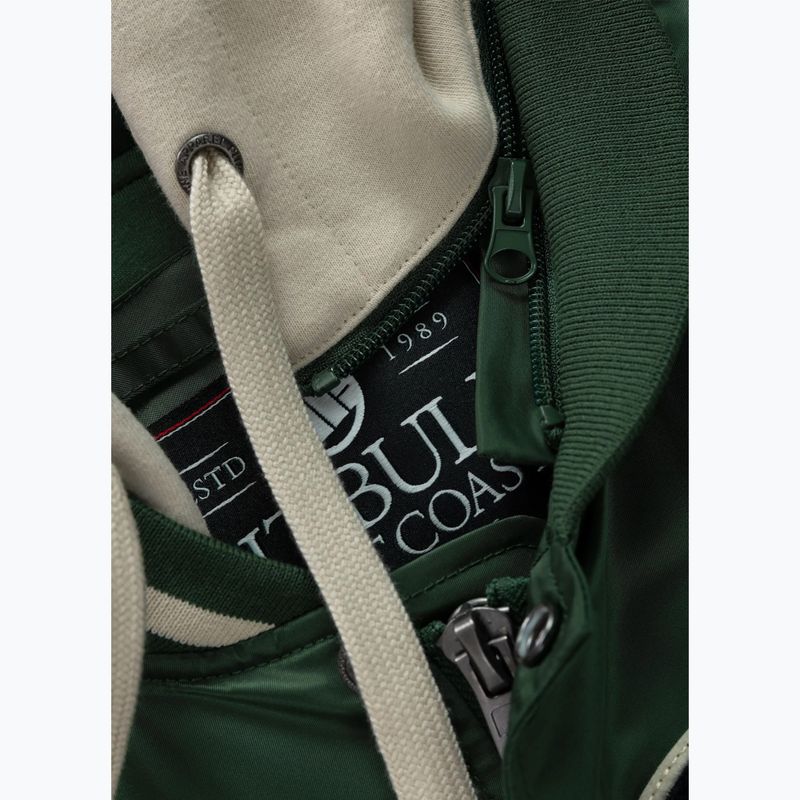 Куртка чоловіча Pitbull Mason San Diego Baseball Hooded bottle green/beige 8