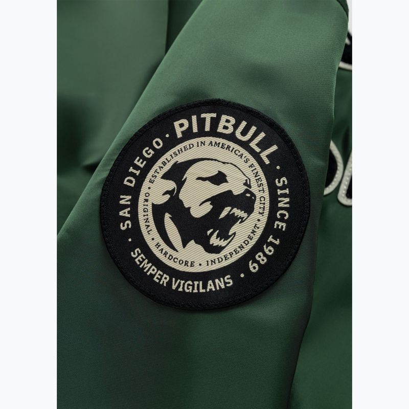 Куртка чоловіча Pitbull Mason San Diego Baseball Hooded bottle green/beige 9