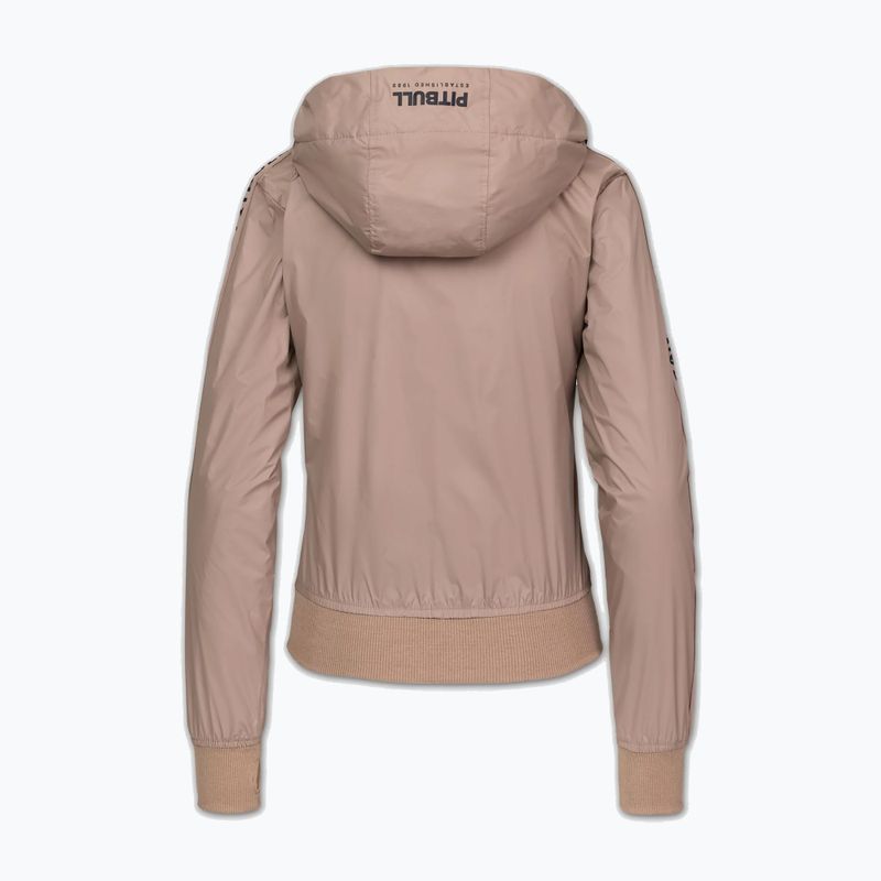 Куртка жіноча Pitbull Aaricia Stripes Nylon Hooded dark sand 4