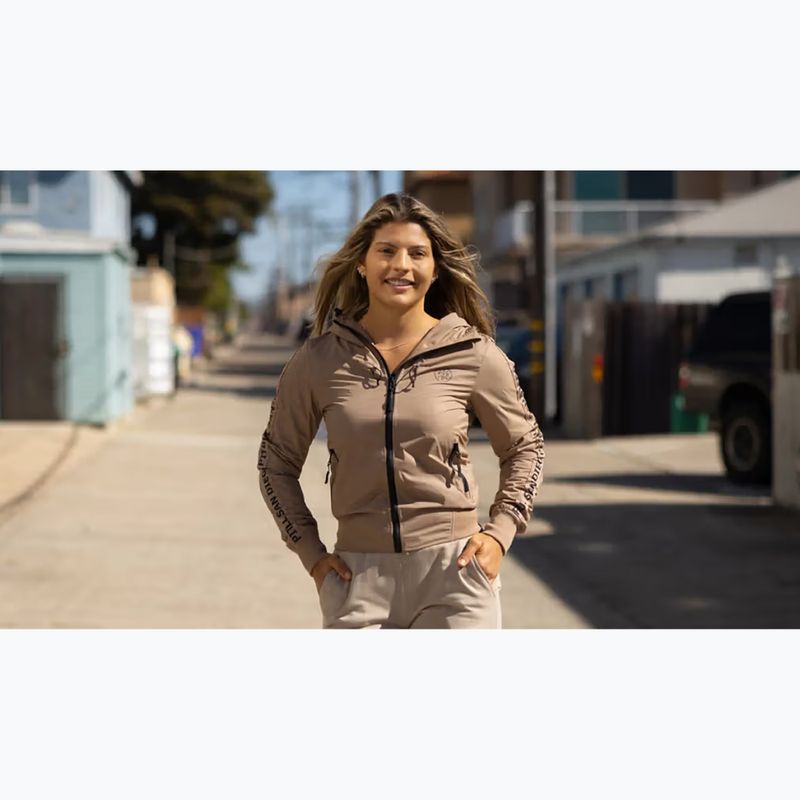 Куртка жіноча Pitbull Aaricia Stripes Nylon Hooded dark sand 12
