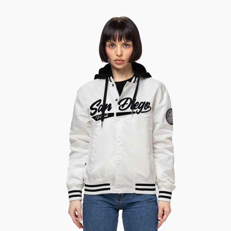 Куртка жіноча Pitbull Angela San Diego Hooded Varsity off white