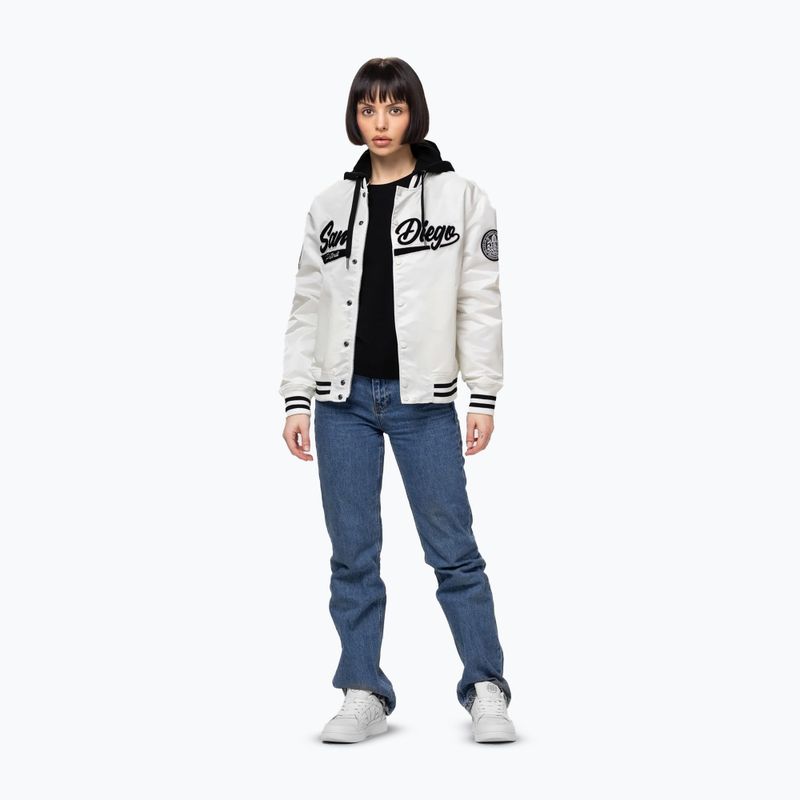 Куртка жіноча Pitbull Angela San Diego Hooded Varsity off white 2