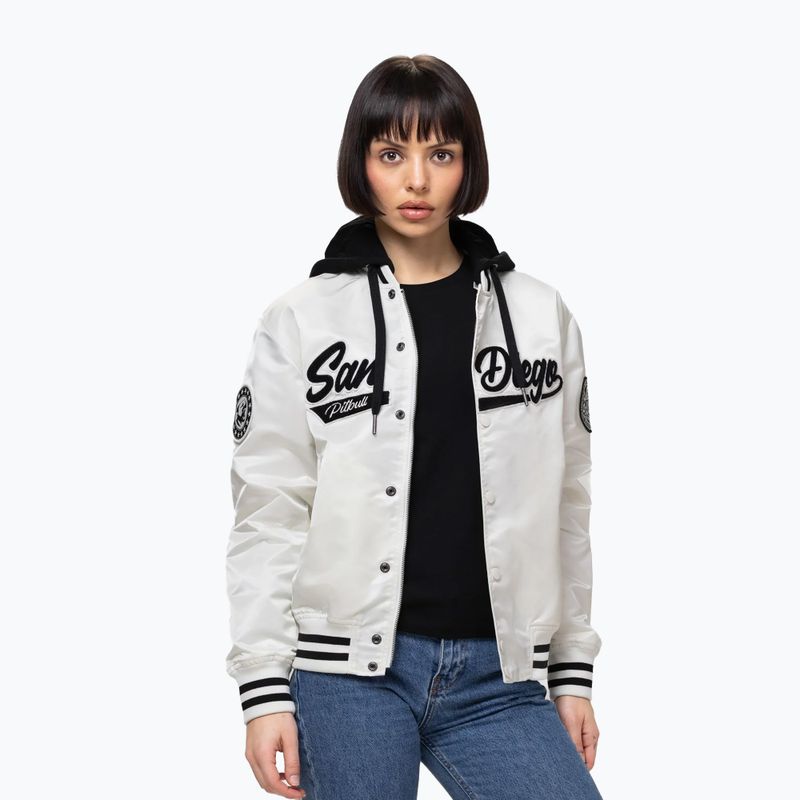 Куртка жіноча Pitbull Angela San Diego Hooded Varsity off white 3