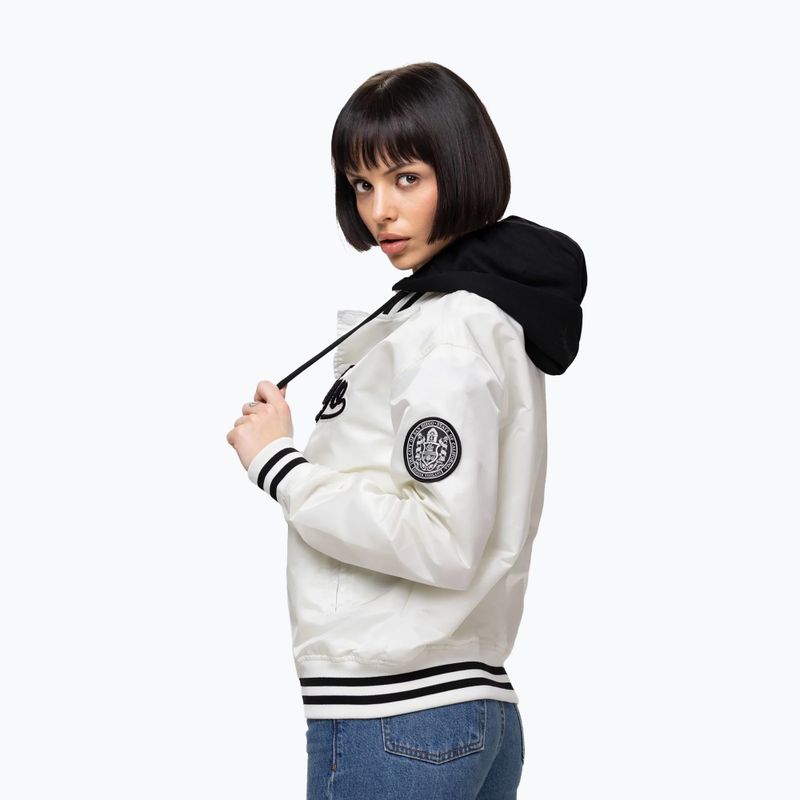 Куртка жіноча Pitbull Angela San Diego Hooded Varsity off white 4