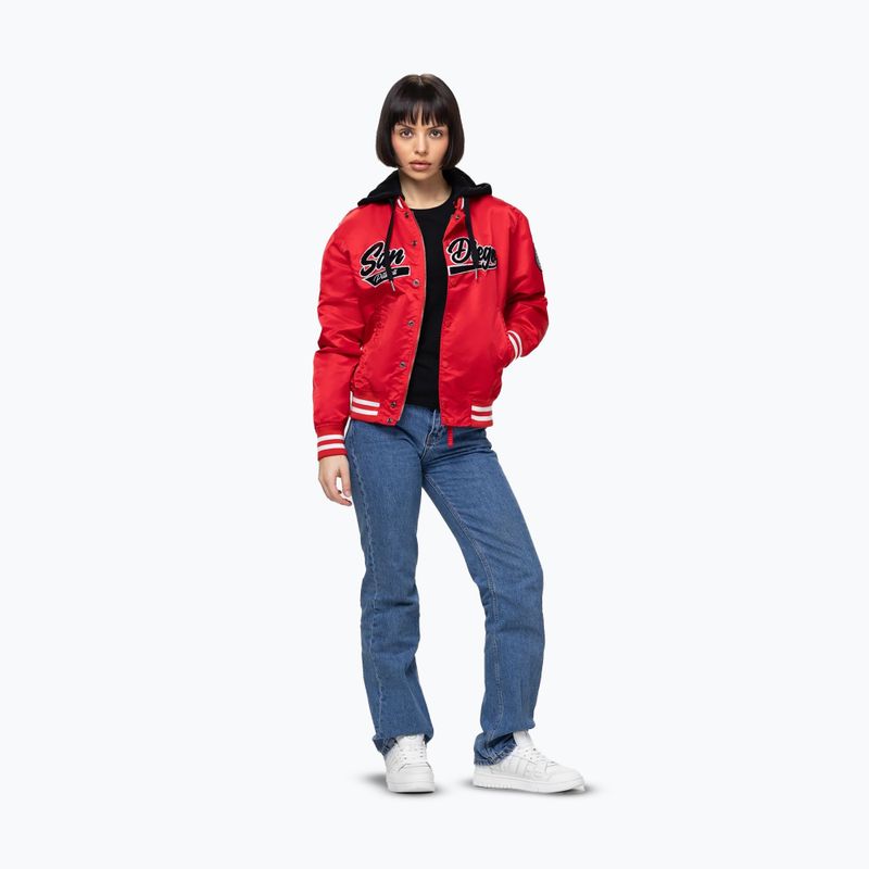 Куртка жіноча Pitbull Angela San Diego Hooded Varsity fluo/red 2