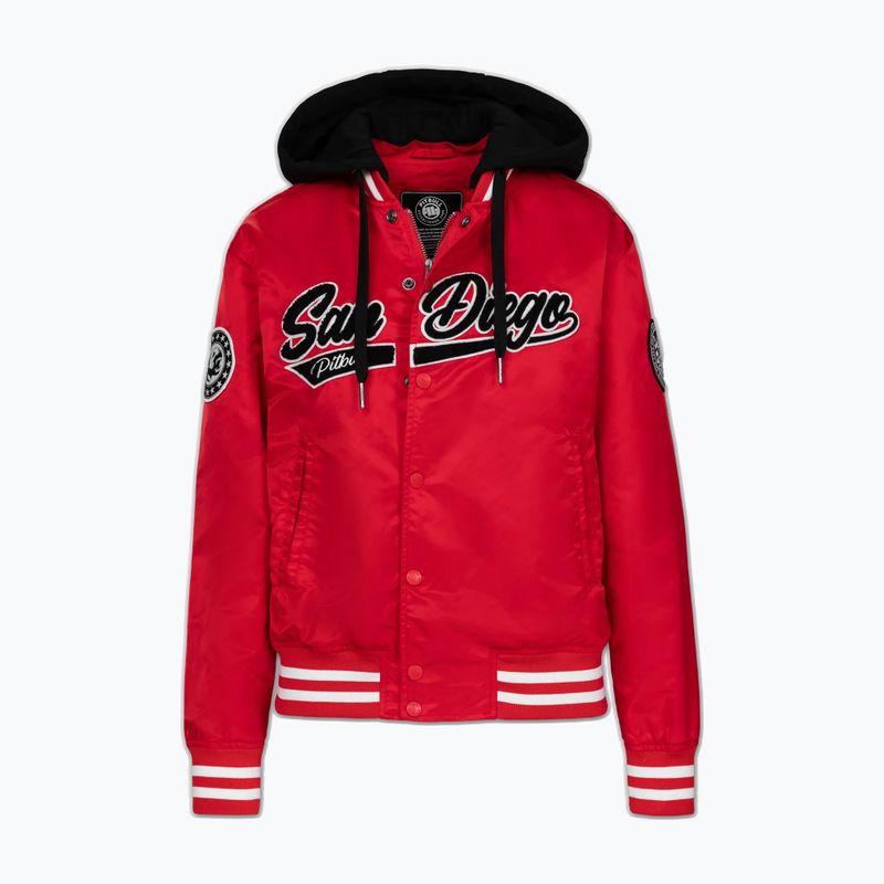 Куртка жіноча Pitbull Angela San Diego Hooded Varsity fluo/red 6