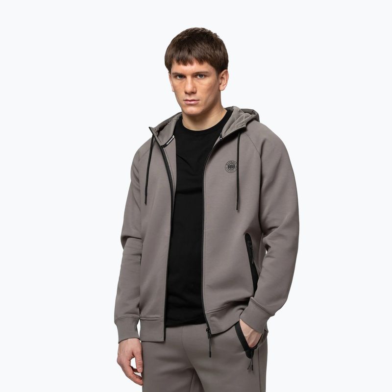 Кофта чоловіча Pitbull Dogwood Hooded Zip Sweatshirt taupe 4
