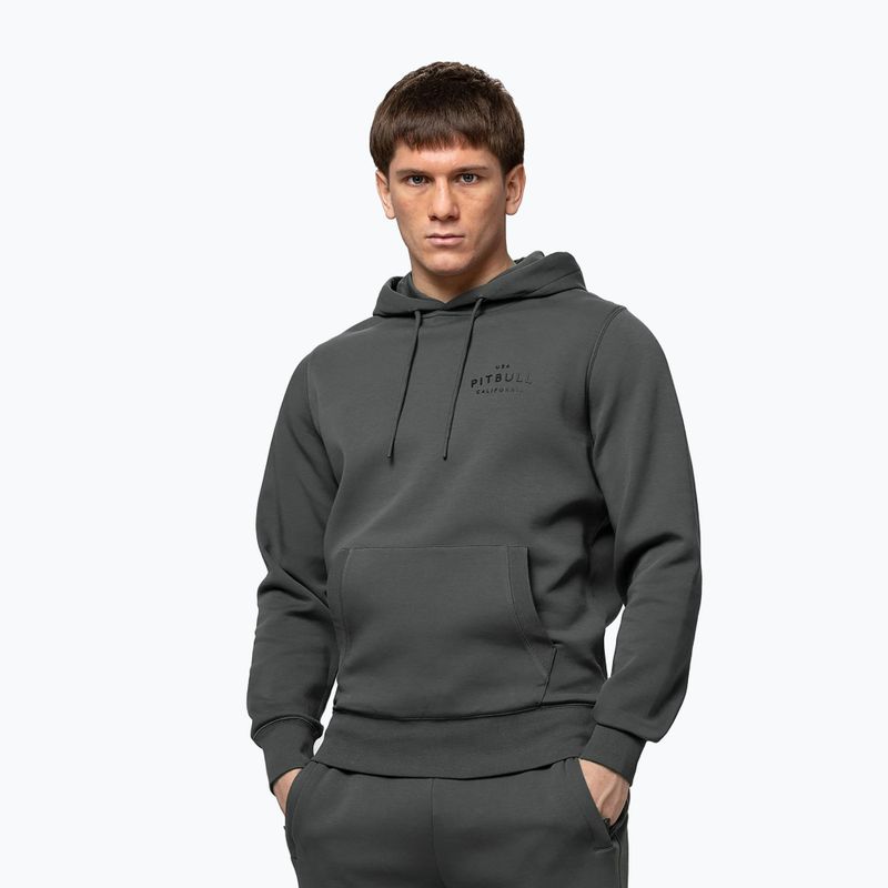 Кофта чоловіча Pitbull Sampson Hooded Sweatshirt grey/green 4