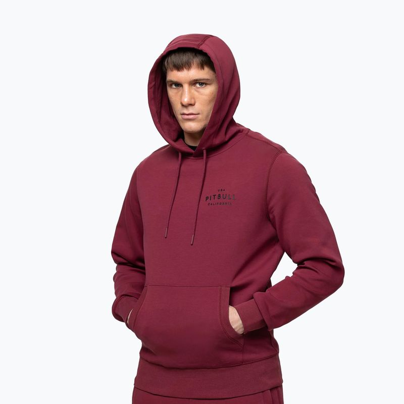 Кофта чоловіча Pitbull Sampson Hooded Sweatshirt burgundy 5