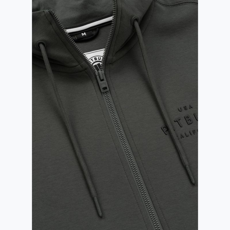 Кофта чоловіча Pitbull Sampson Hooded Zip Sweatshirt grey/green 8