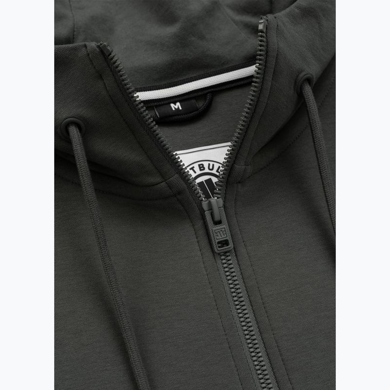 Кофта чоловіча Pitbull Sampson Hooded Zip Sweatshirt grey/green 9