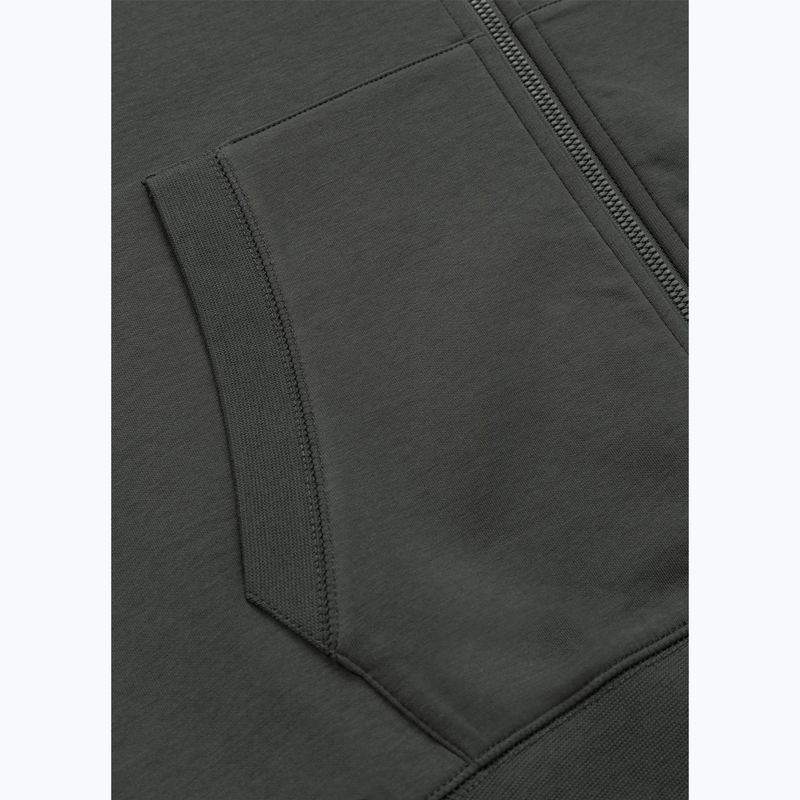 Кофта чоловіча Pitbull Sampson Hooded Zip Sweatshirt grey/green 11