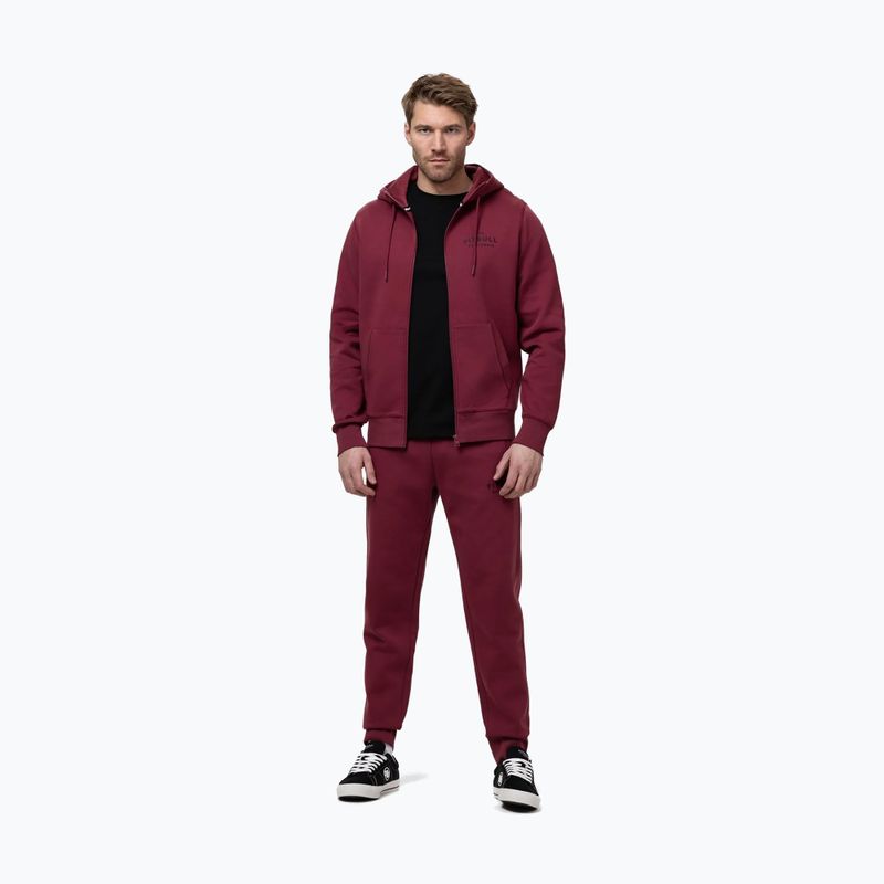 Кофта чоловіча Pitbull Sampson Hooded Zip Sweatshirt burgundy 2