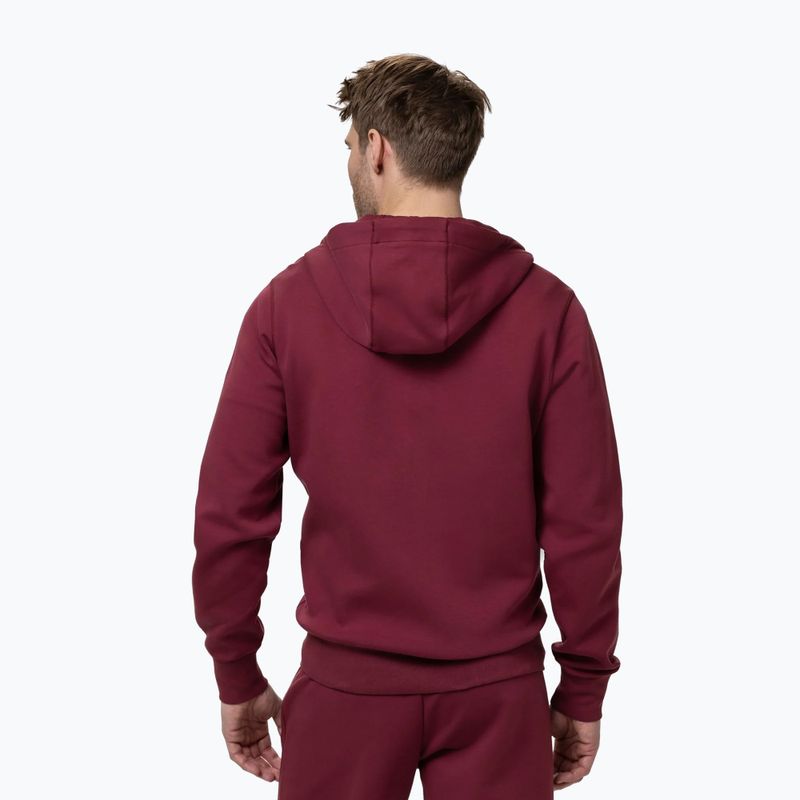 Кофта чоловіча Pitbull Sampson Hooded Zip Sweatshirt burgundy 3