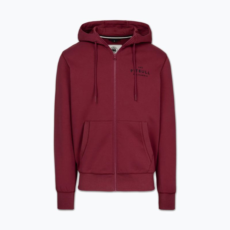 Кофта чоловіча Pitbull Sampson Hooded Zip Sweatshirt burgundy 5