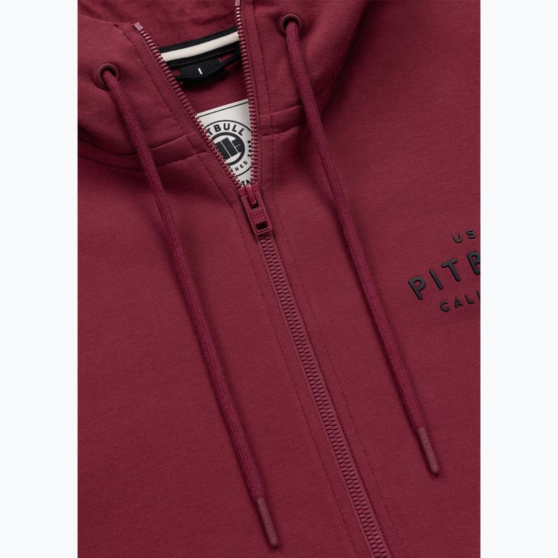 Кофта чоловіча Pitbull Sampson Hooded Zip Sweatshirt burgundy 7