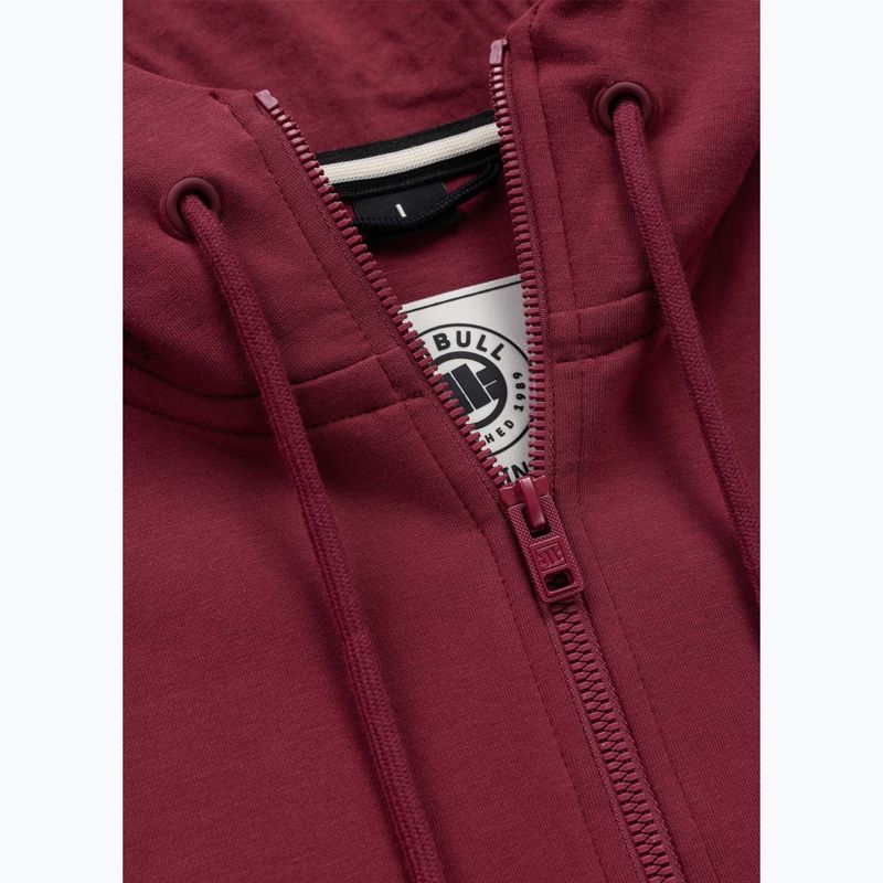 Кофта чоловіча Pitbull Sampson Hooded Zip Sweatshirt burgundy 8