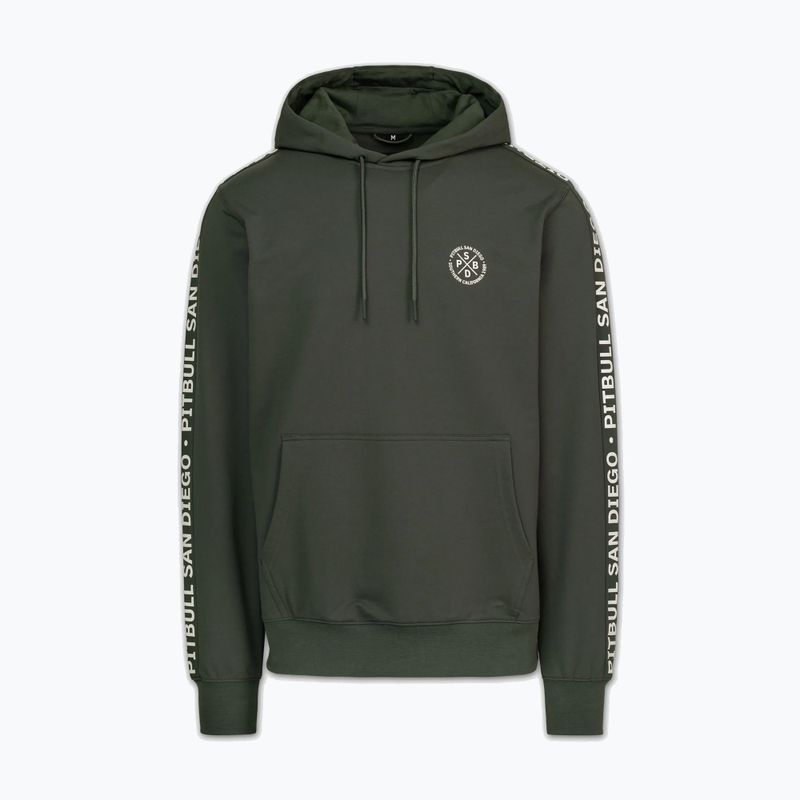 Кофта чоловіча Pitbull Tape Parker Hooded old green 5