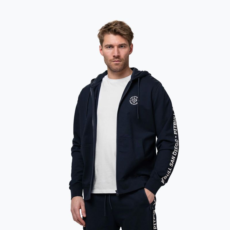 Кофта чоловіча Pitbull Tape Parker Hooded Zip dark navy 4