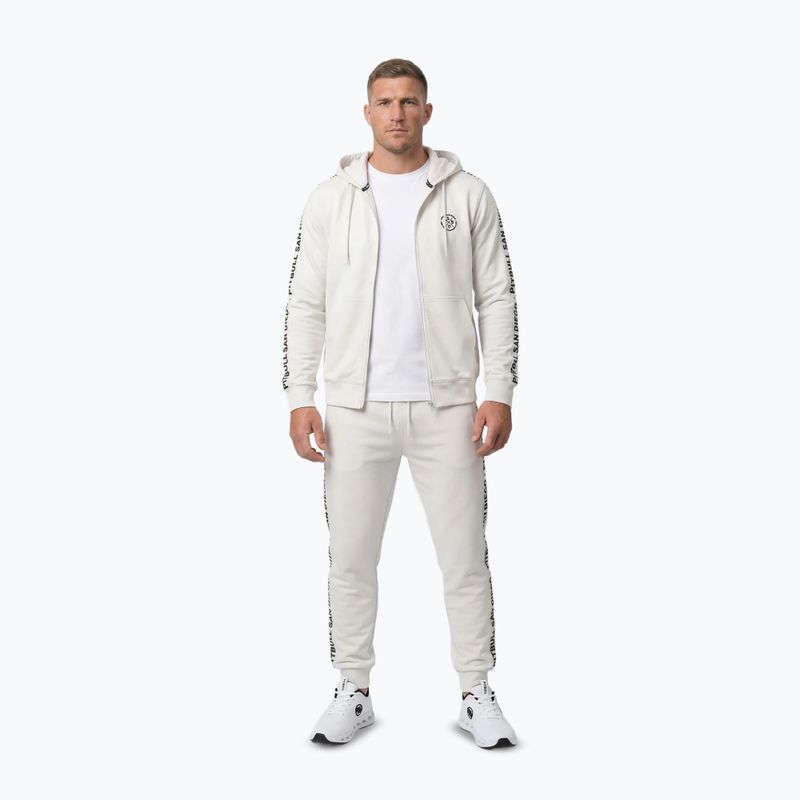 Кофта чоловіча Pitbull Tape Parker Hooded Zip off white 2