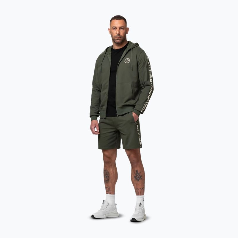 Кофта чоловіча Pitbull Tape Parker Hooded Zip old green 2