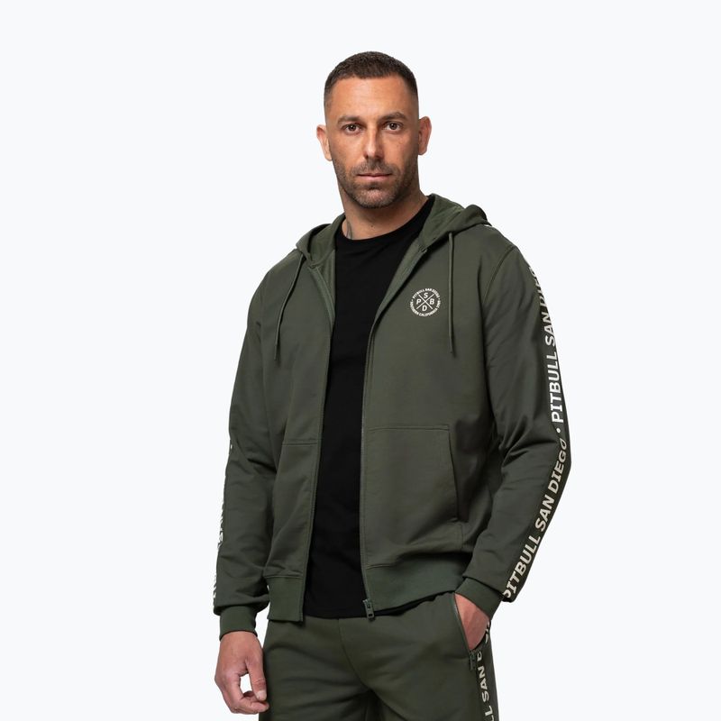 Кофта чоловіча Pitbull Tape Parker Hooded Zip old green 5