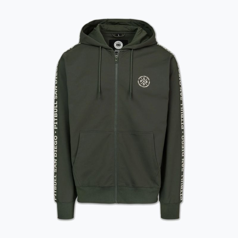 Кофта чоловіча Pitbull Tape Parker Hooded Zip old green 6