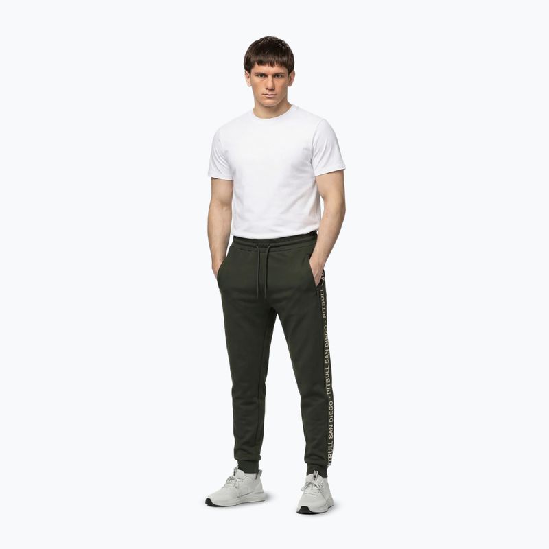 Штани чоловічі Pitbull Tape Parker Jogging old green 2