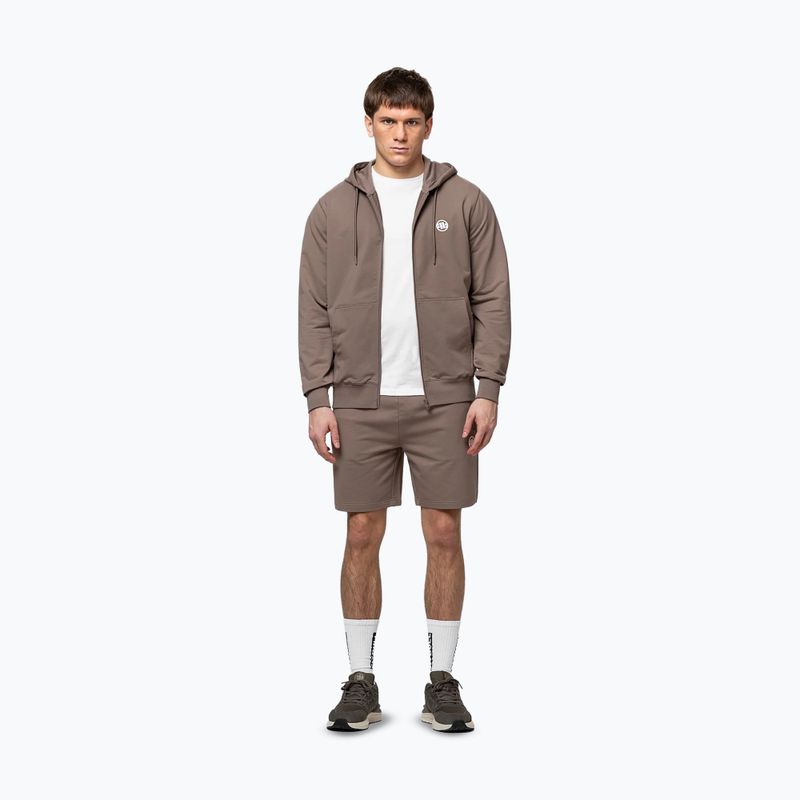 Кофта чоловіча Pitbull Nugget Small Logo Hooded Zip brown savana 2