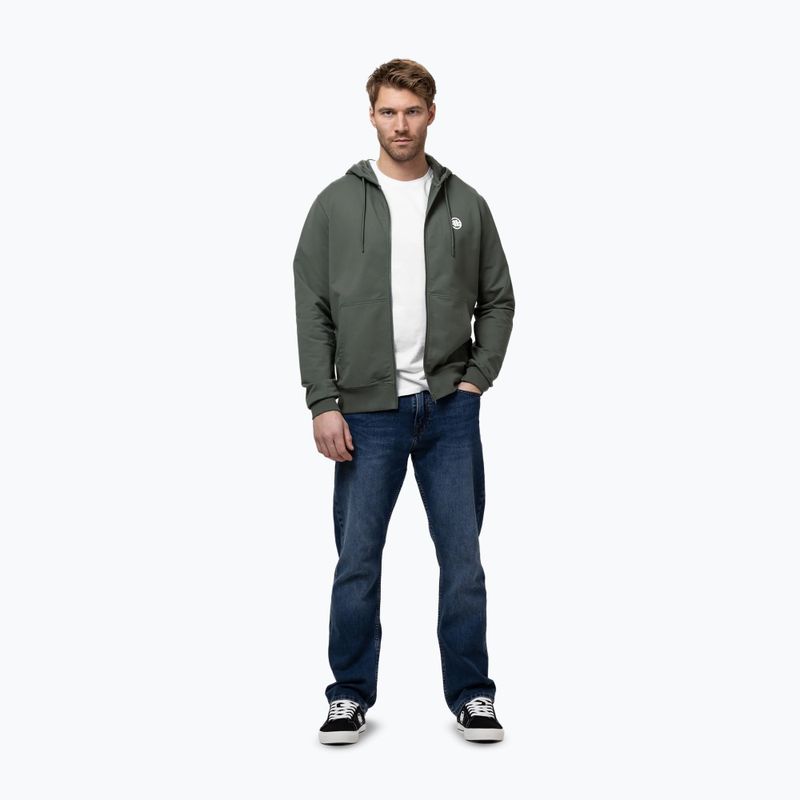 Кофта чоловіча Pitbull Nugget Small Logo Hooded Zip sage green 2